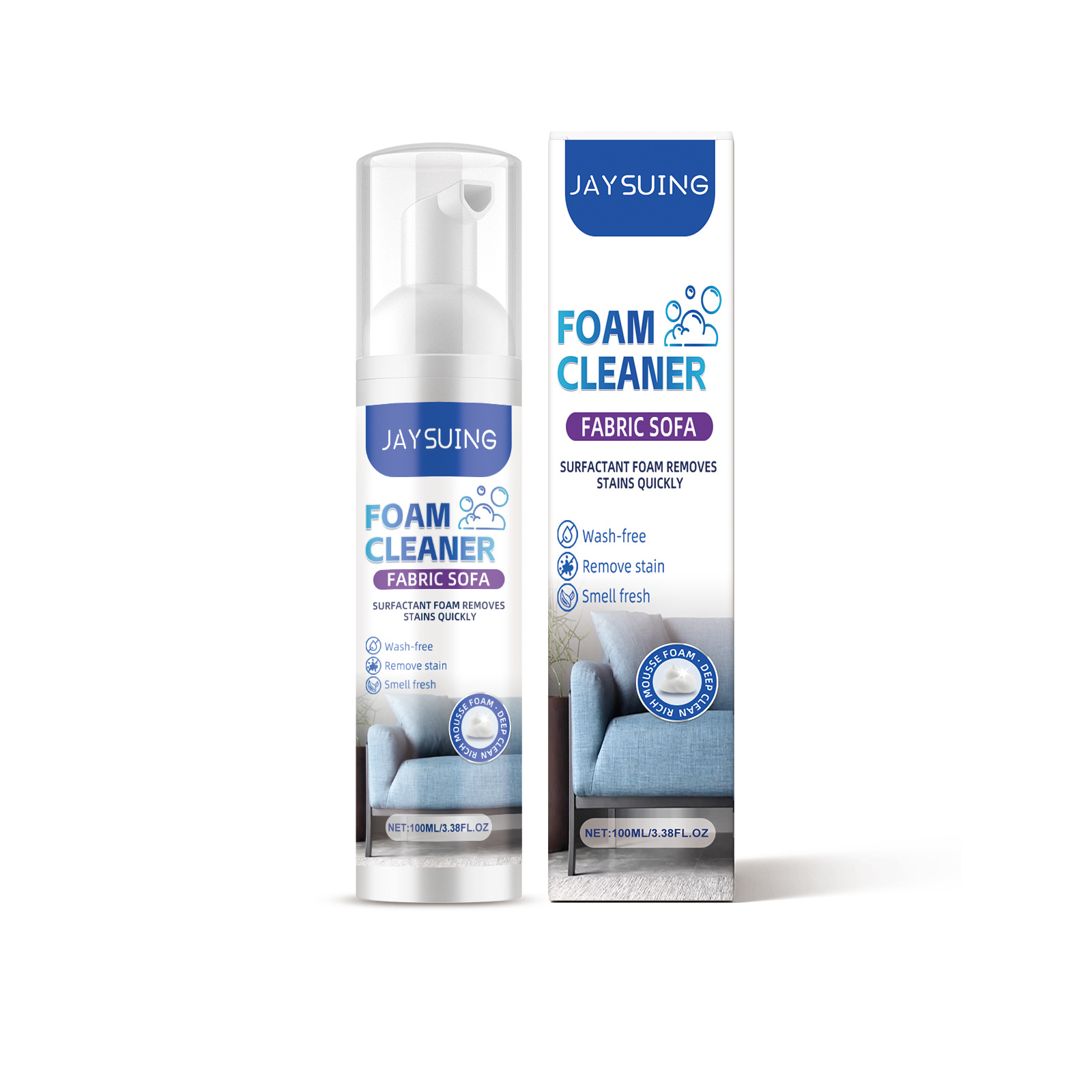 Jaysuing Fabric Sofa Foam Cleaner Fabric Sofa Fabric Curtain Mattress Foam Cleaner