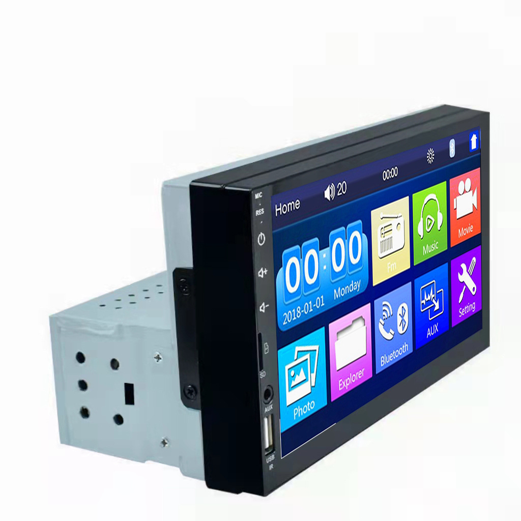 Car 7 inch car single ingot 1DIN double ingot 2din universal MP5 multimedia player Bluetooth reversing Radio