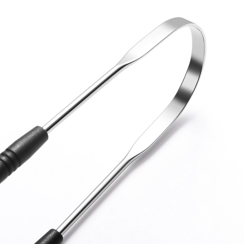 A variety of colors U-shaped tongue scraper tongue cleaning plate oral cleaning tongue brush stainless steel tongue scraper three-piece set