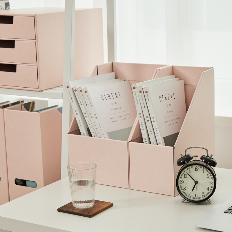 Student Desktop Organize Box Simple Book Stand Data File Shelf Book Desk File Storage Box Storage