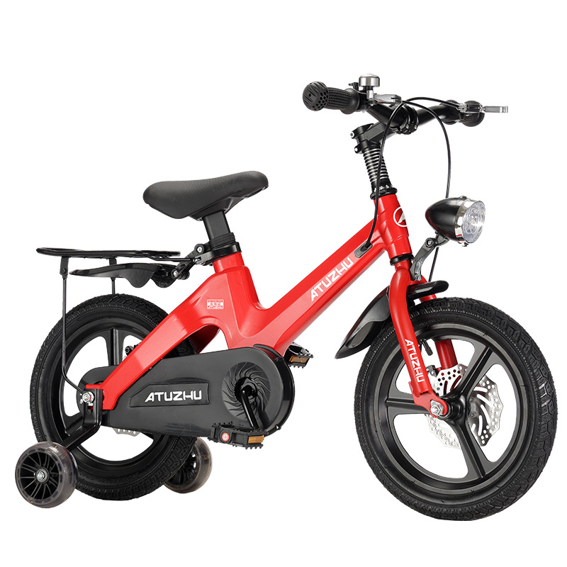 Children's bicycle magnesium alloy disc brake with auxiliary wheel for boys and girls 3-6 years old bicycle student car baby scooter