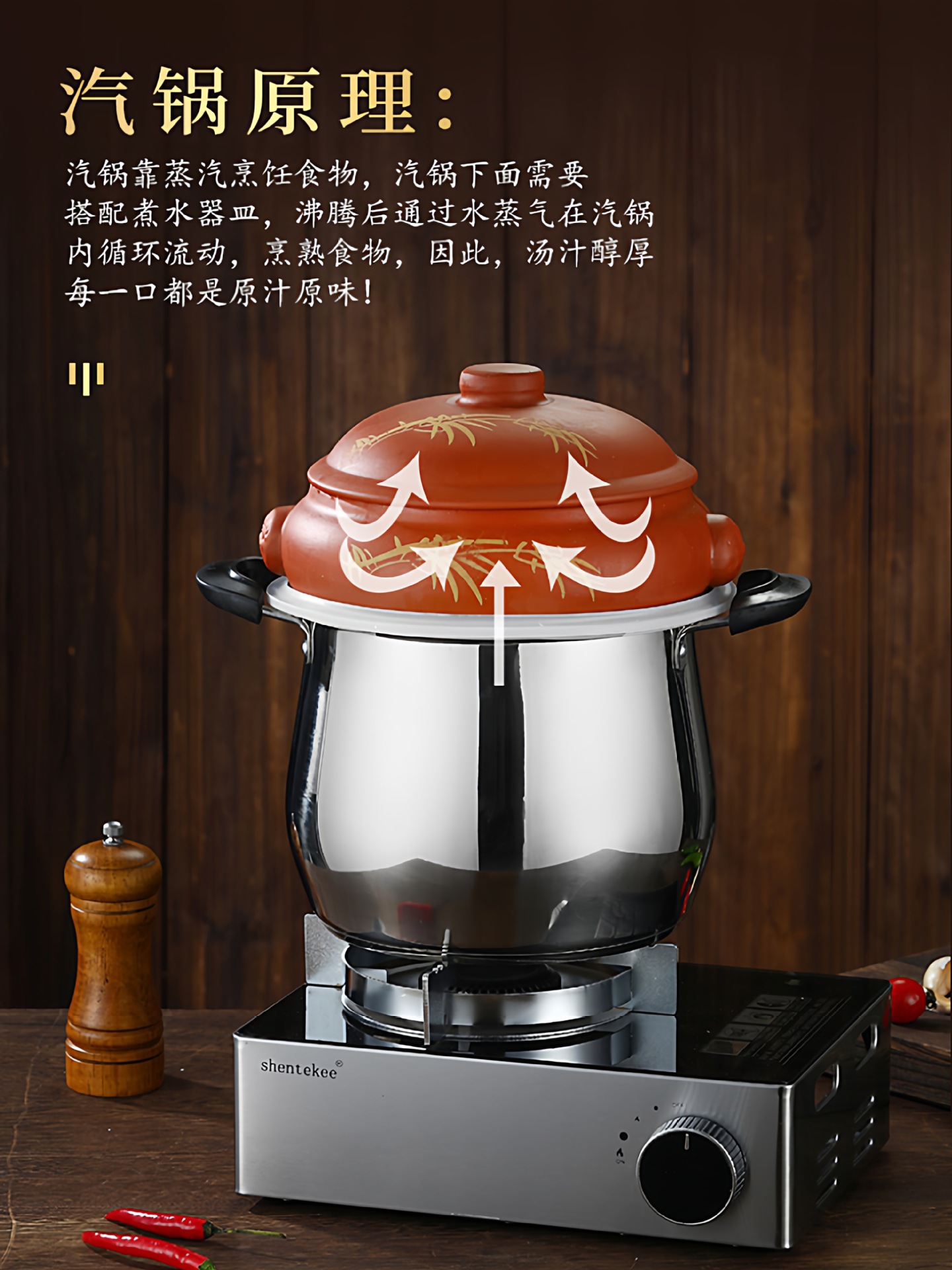 Healthy and Wellness Steam Pot, Steam Steamer, Integrated Pot, Steam Pot, Yunnan Purple Pottery, Commercial Chicken Ceramic