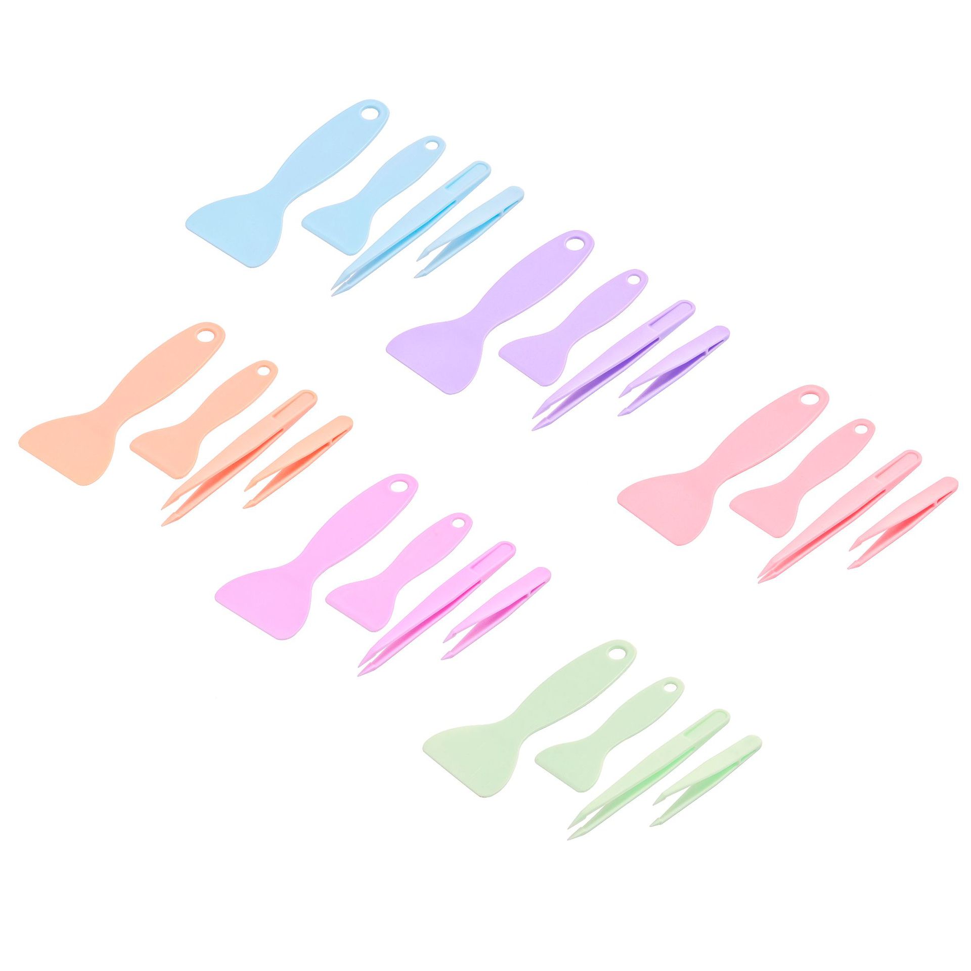 Macaron Handbook Colorfulful Guka Plastic Tweezers Nail Art Stickers Diamond Painting Pointed Quiet Book 6cm Small Clip