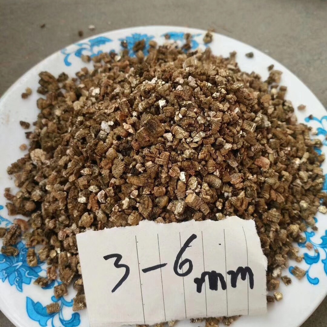 Golden Yellow Expanded Vermiculite Fire Insulation Vermiculite Powder Gardening Seedling Cutting Vermiculite Particles