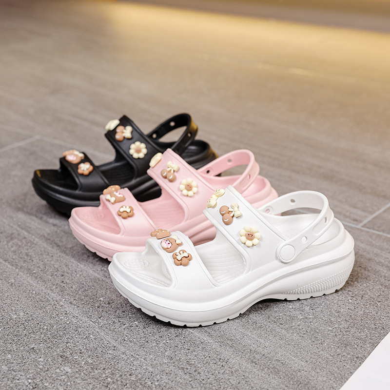 Cross-border foreign trade platform sandals for women Summer new fashion all-match outdoor height increasing beach sandals factory wholesale