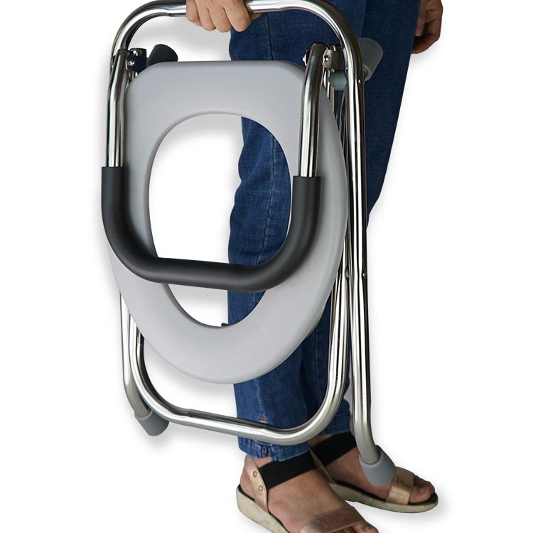 Foldable Stainless Steel Toilet Chair for the Elderly, Pregnant Woman Toilet, Squat Toilet Stool, Toilet Patient Toilet Chair