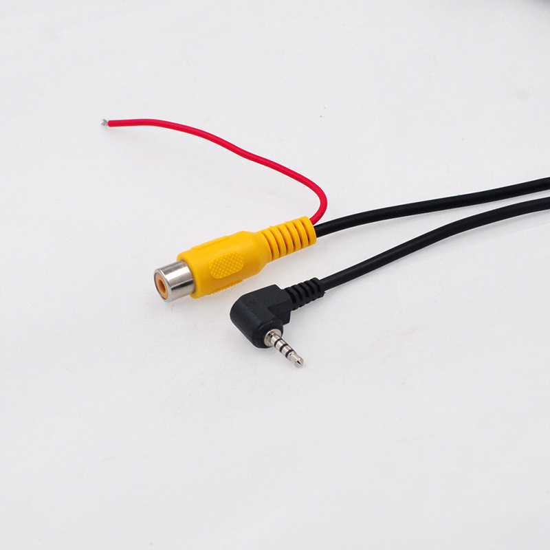 RCA Audio and Video Cable 2.5 Four-section Elbow to RCA Female + Lead OD1.6 Audio and Video Cable Transmission Cable