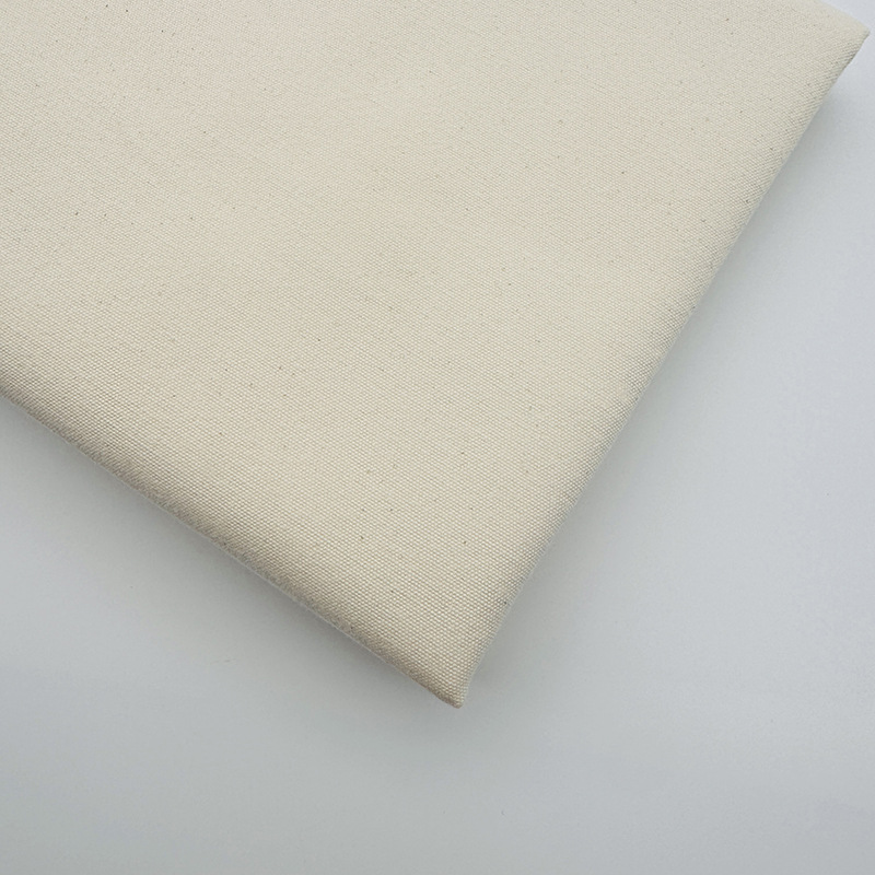 Wholesale Cotton-Polyester Blended Fabric for Bags and Judo Uniforms, High-Density Canvas, Thickened Cotton Fabric, Plain White Fabric