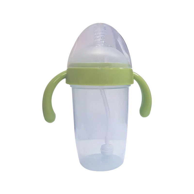 2025 New Imitation Breast Milk Pp Bottle Big Baby Baby Weaning Straw Gravity Ball Anti-Flatulence Bottle Wholesale