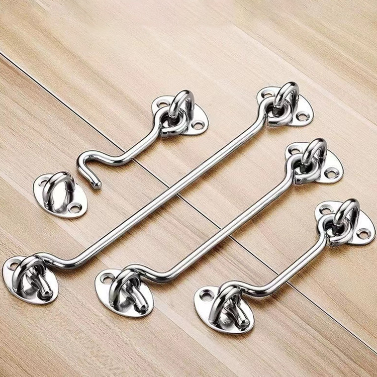 Solid Hook Window Latch Vintage Window Hook Door and Window Hook Wind Buckle Windproof Support Hook Latch Stainless Steel Wind Hook