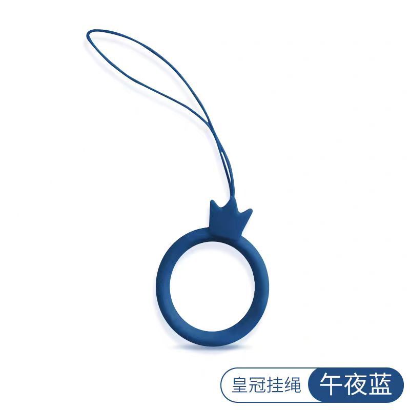 Universal Silicone Phone Lanyard Simple Crown Ring Buckle Silicone Ring Strap Chain Pendant Key USB Flash Drive Lanyard