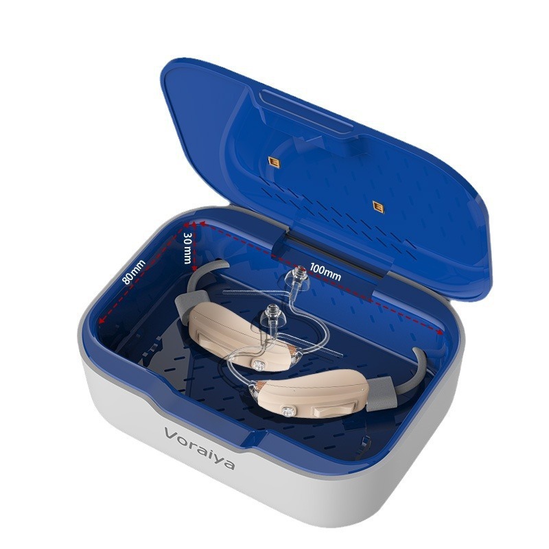 New Hearing Aid Disinfection Box Drying Box Uv Ultraviolet Sterilization Denture Braces Jewelry Headphones Cross-Border Sterilization