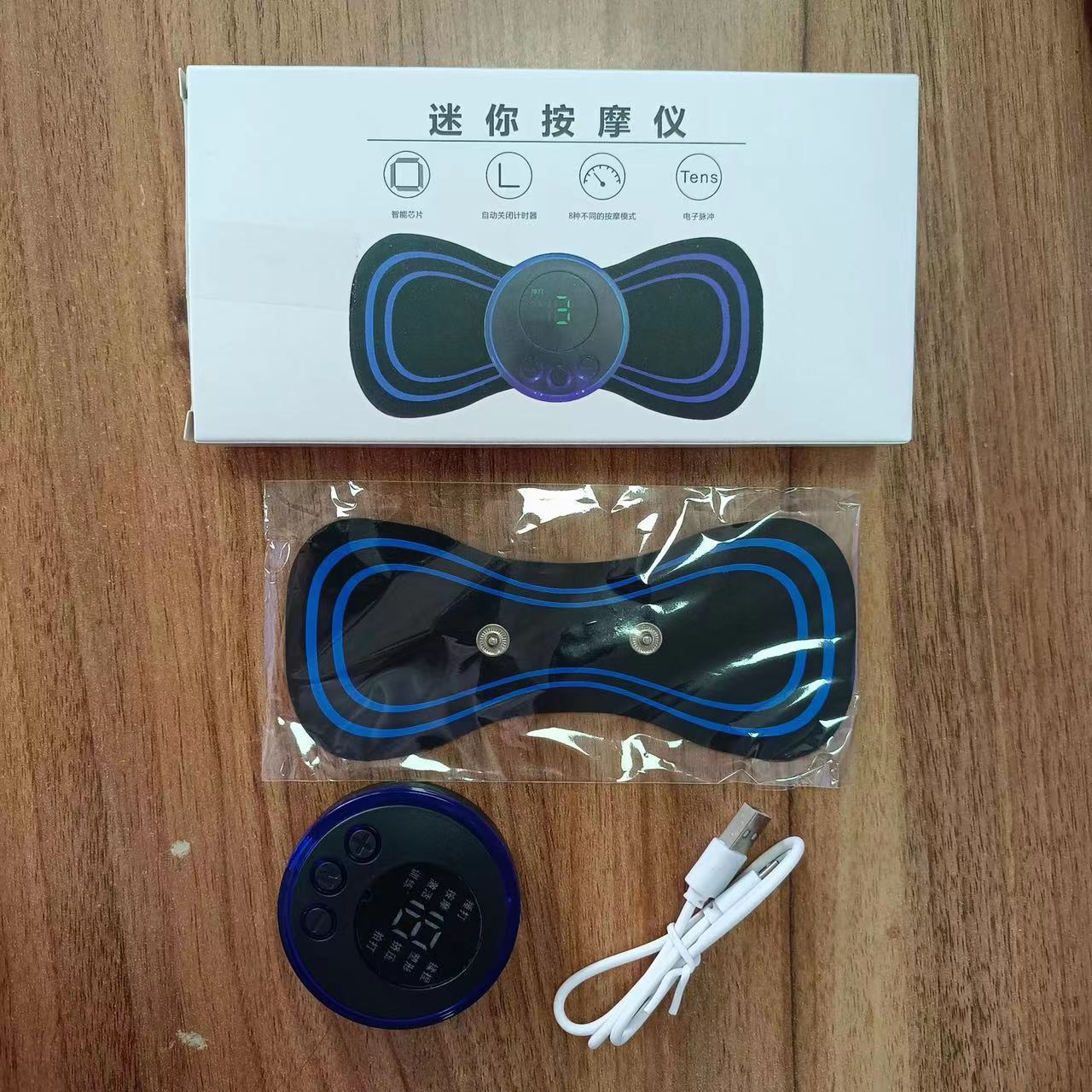 Кросс-бордовый мини-массажер для шейного отдела позвоночника, электронный пульсовой массажер для плеч и шеи