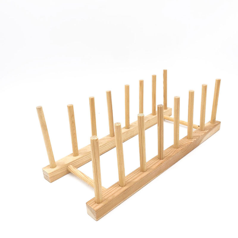 Factory Direct wooden dish rack solid wood draining rack dish rack kitchen storage rack dish storage rack cup holder