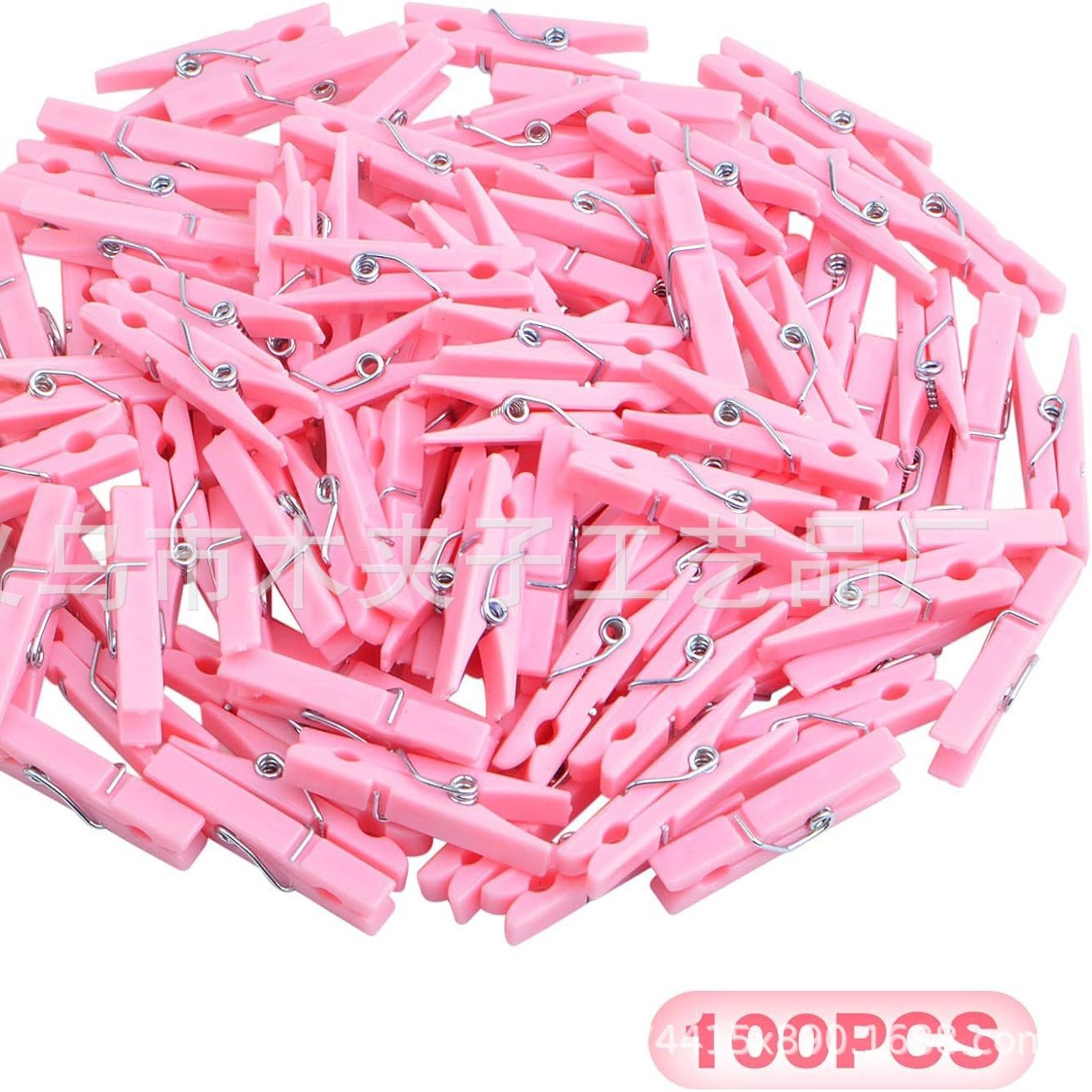 Factory direct pink plastic mini clip transparent small clip diy decorative photo clip pink plastic small clip