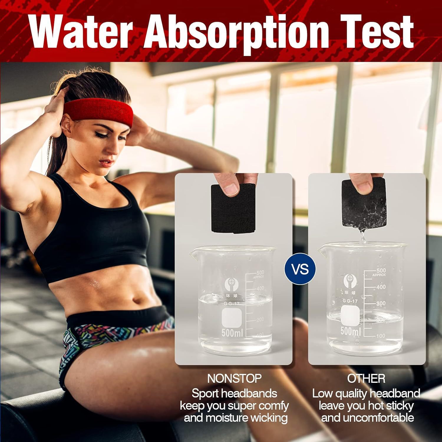 Cross-border Sports Headband Sweat-absorbent Headband Knitted Towel Hair Headband Basketball Fitness Running Yoga Antiperspirant Headband