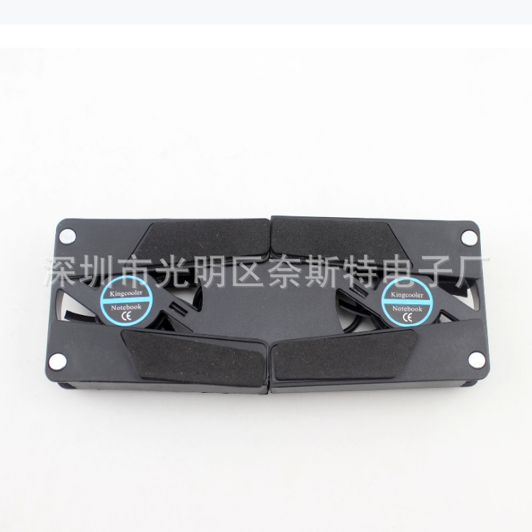 Cross-border manufacturers supply 818 Xiaoqiang notebook radiator mini portable cooling pad Black