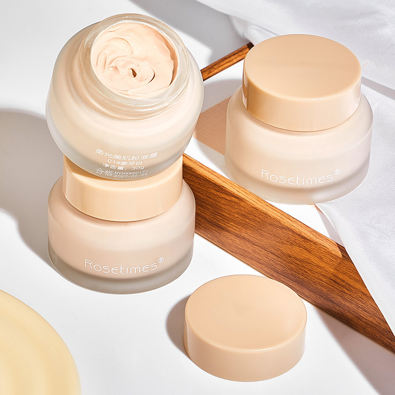 Rosetimes Soft Light Beauty Foundation Cream Moisturizing Serve Cream Foundation Rose Age Cream Skin Care