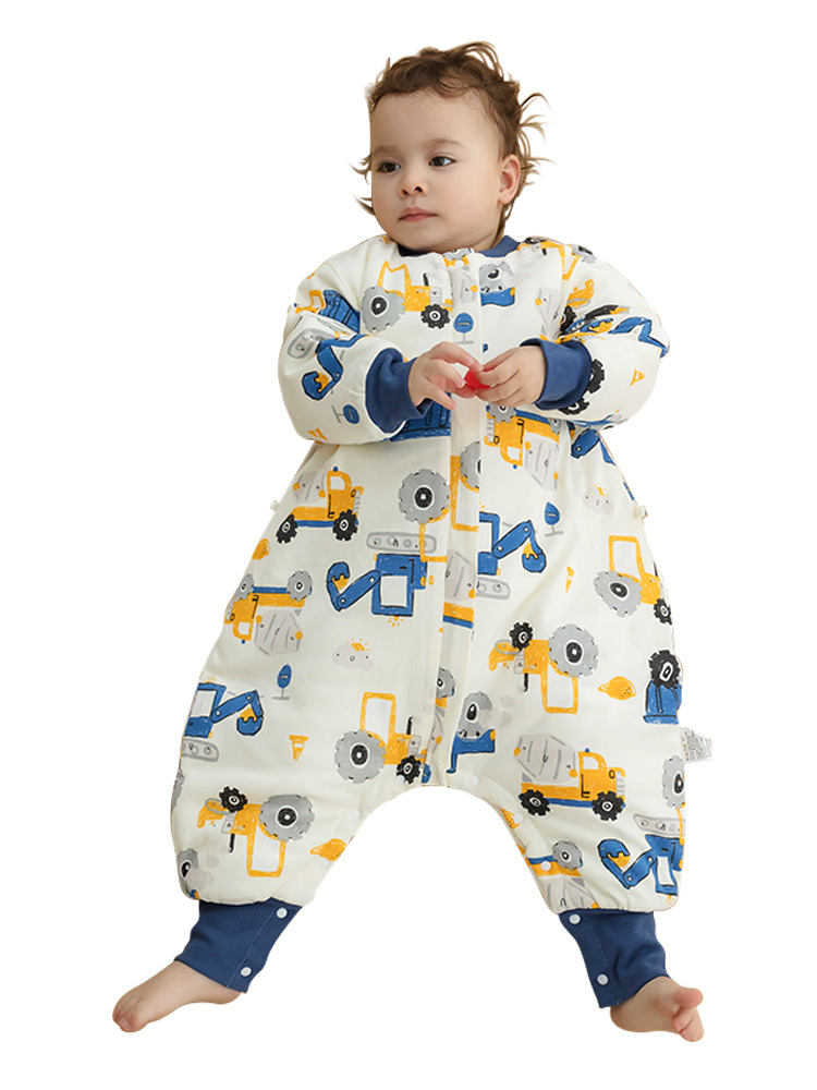 Cotton Tree new baby sleeping bag autumn and winter thickened pure cotton baby sleeping bag kindergarten children's air-conditioned room Anti-kick quilt