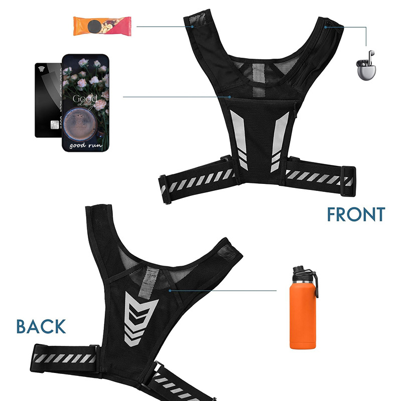 Running Cycling Backpack Water Bottle Backpack Sports Vest Breathable Mesh Vest Outdoor Sports Mobile Phone Backpack