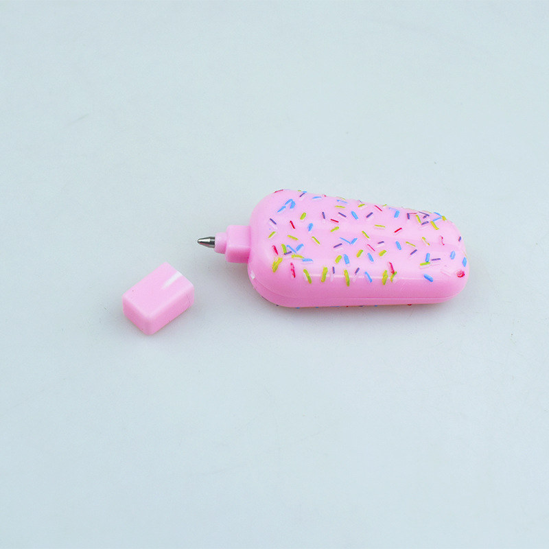 Novelty Creative Mini Ice Cream Pen Decompression Ice Cream Style Toy Popsicle Pen Student Food Play Pack Gashapon Accessories