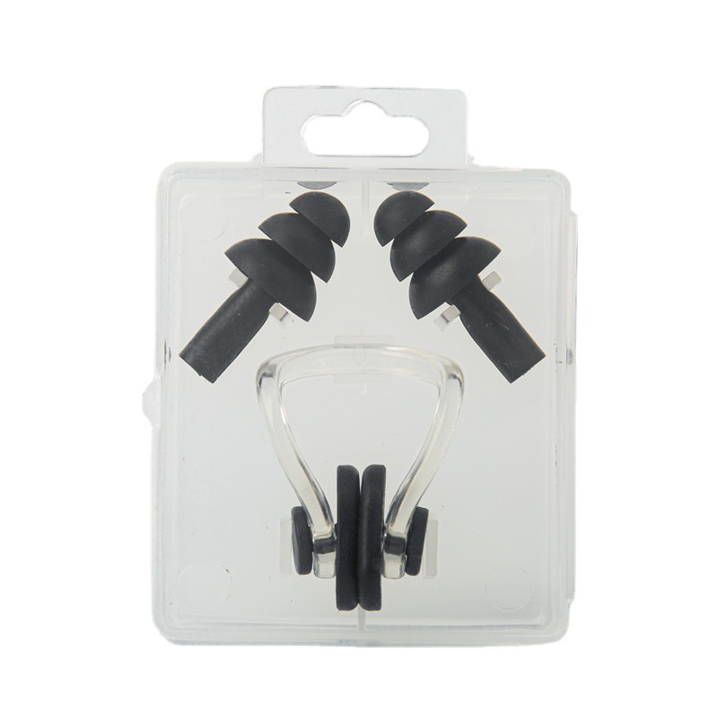 2023 manufacturers wholesale boxed swimming nose clip earplugs suit silicone waterproof nose clip earplugs swimming set series
