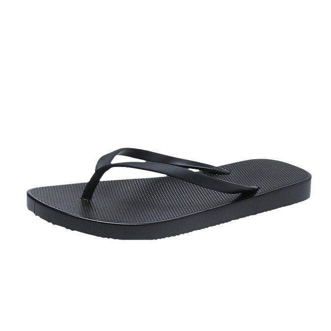 Wholesale In-Stock Men's Summer New Soft-Soled Non-Slip Solid Color Couple Beach Flip-Flops Versatile