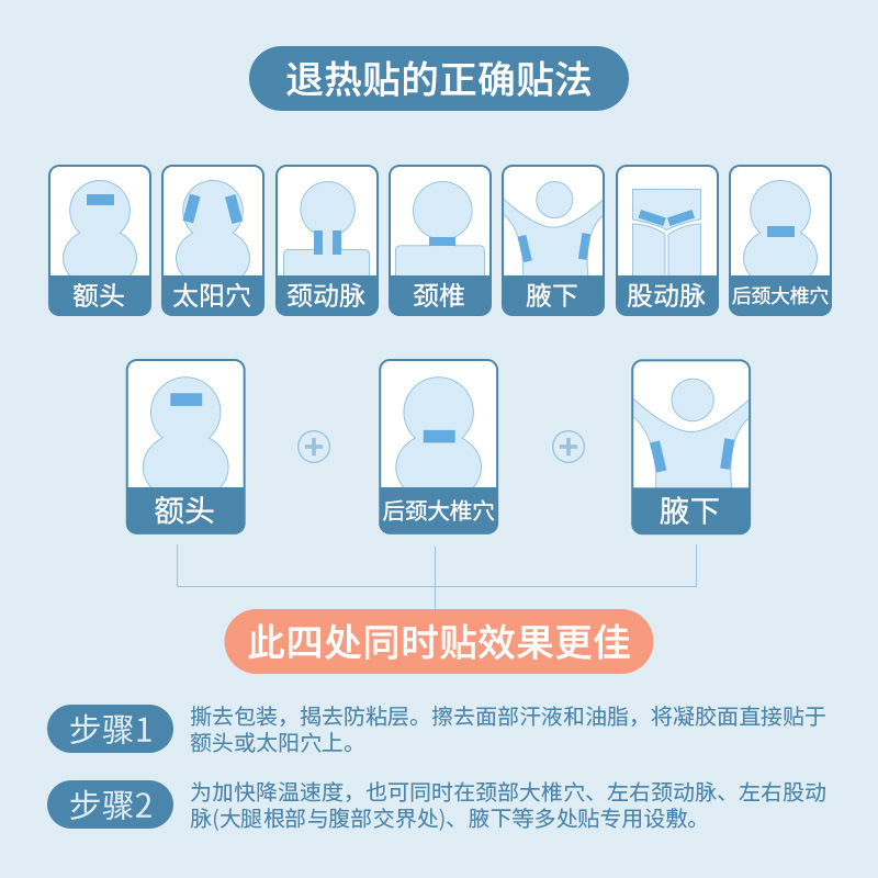 Ougs cooling paste cooling paste baby infant child child adult medical Cold physical cooling ice