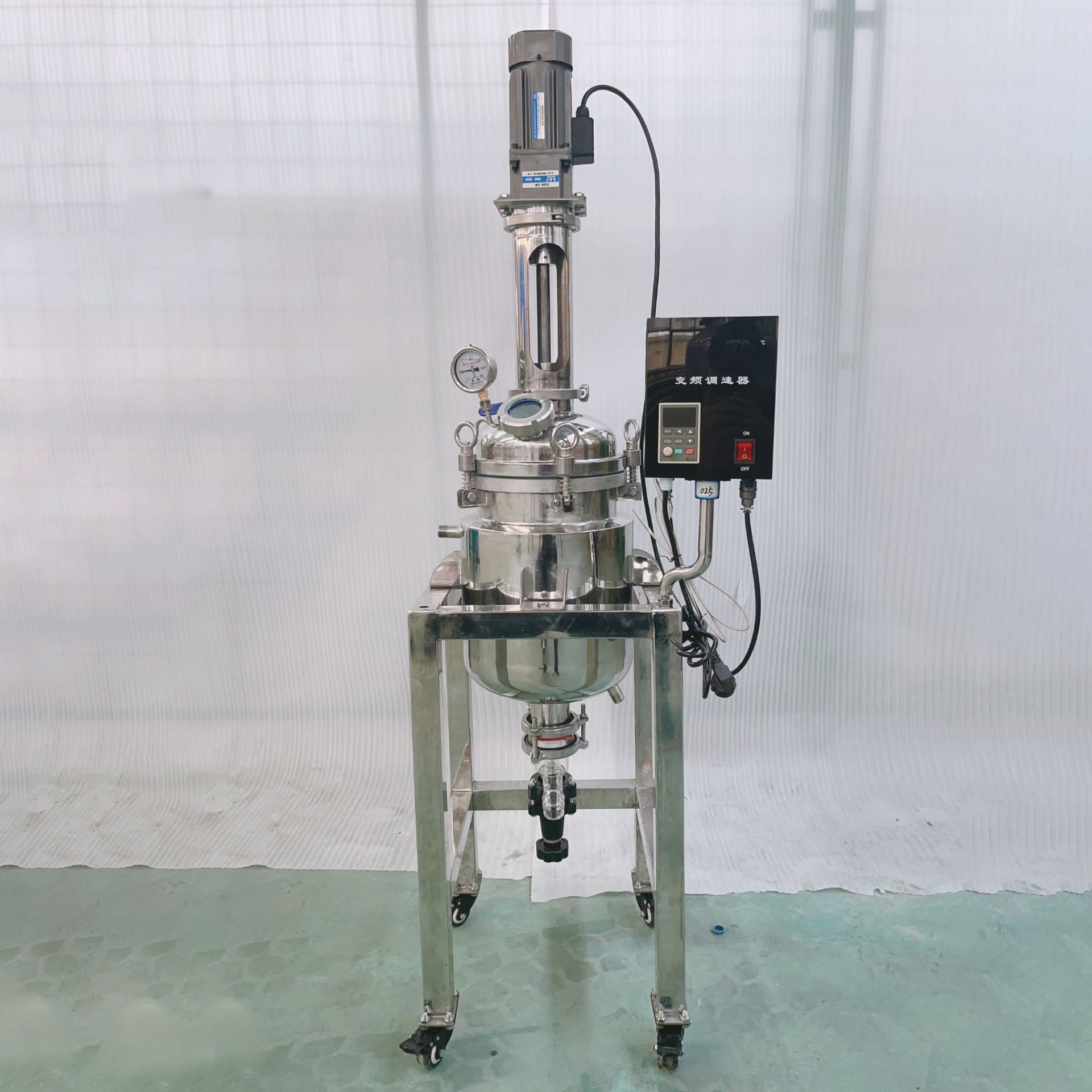 In-Stock Stainless Steel Reaction釜 10L 20L 50L Electric Heating Mixing Tank Double-Layer Stainless Steel High-Pressure Reaction釜