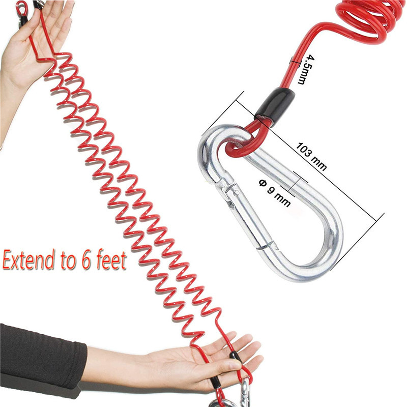 2025 New Product 4ft Separate Trailer Cable, Trailer Brake Security Cable Spring Rope