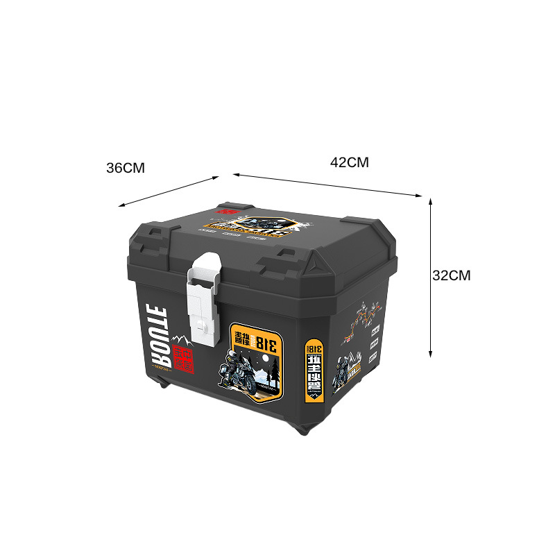 Manufacturer Free Shipping Motorcycle Tail Box Large Electric Vehicle Battery Vehicle Motorcycle Thickened Universal Large Capacity Trunk