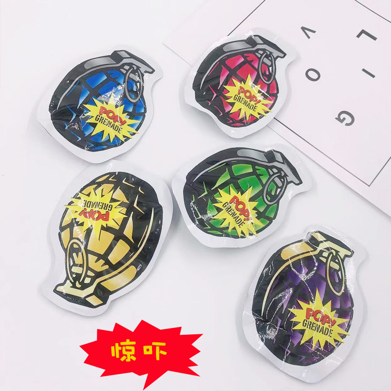 Automatic Inflatable Simulation Grenade Self-Explosion Small Fried Bag Trick Children's Toys Funny Prank Frightening Bag Wholesale