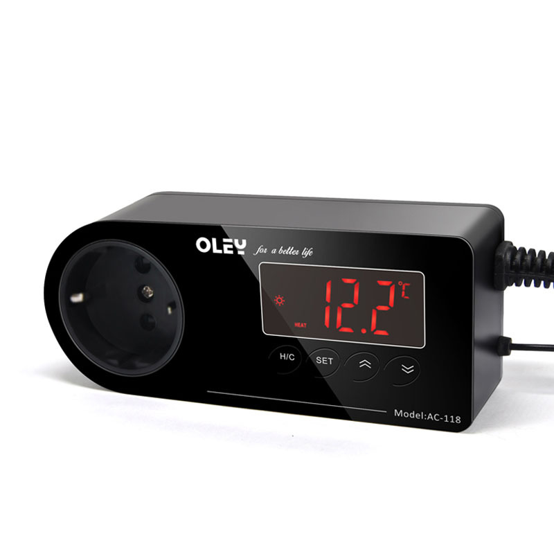 Export European Standard Thermostat Pet Smart Switch Aquarium Reptile Heating Digital Display Digital Thermostat AC-118