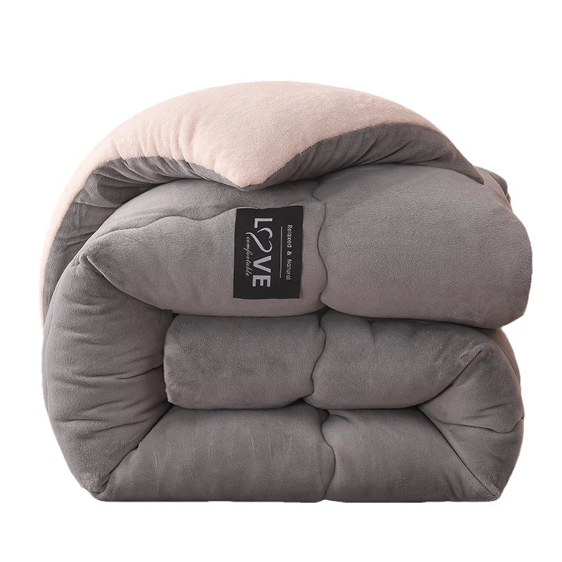 Winter lambswool winter quilt thickened warm fleece-lined quilt quilt core double quilt mattress winter single dormitory bed