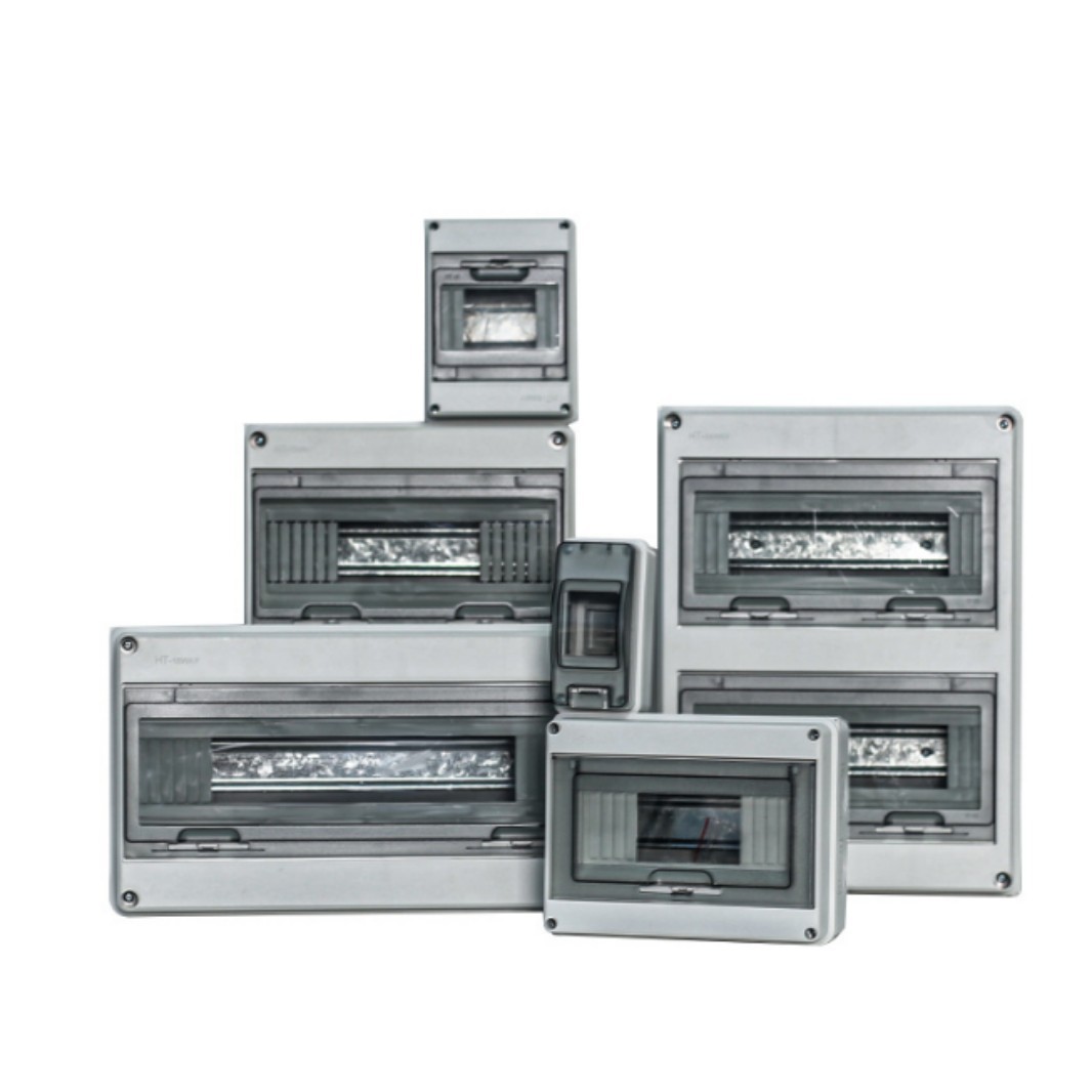 Ht Economic Series Premium Plastic Distribution Box Surface Mounted Household Outdoor Waterproof Circuit Box Pz30 Empty Box