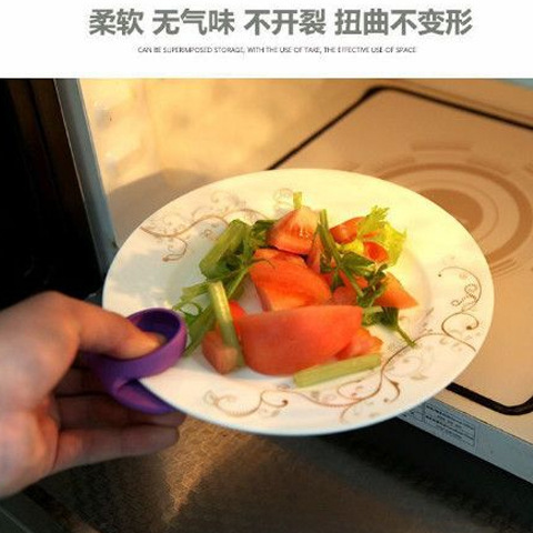 Silicone Insulated Finger Cots for Kitchen Use, Thickeneded High Temperature Resistant Anti-Scalding Gloves, Microwave Oven Clips, Insulated and Anti-Scalding