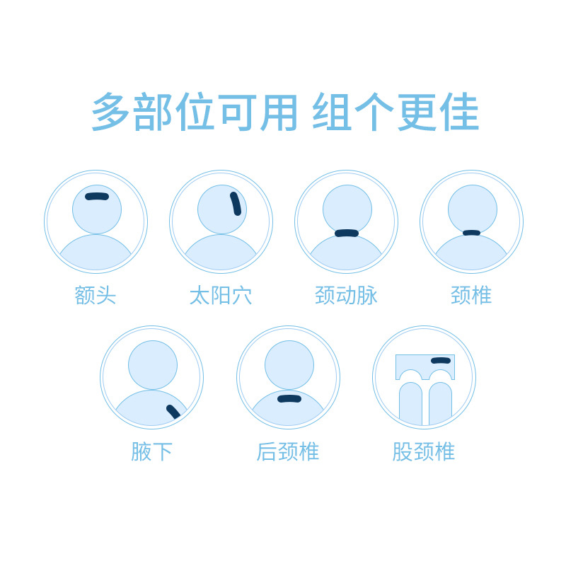 Cooling Patch Discoloration Custom Printed Pattern Ice Patch Cooling Patch Temperature-Sensitive Discoloration Processing Cooling Patch Oem