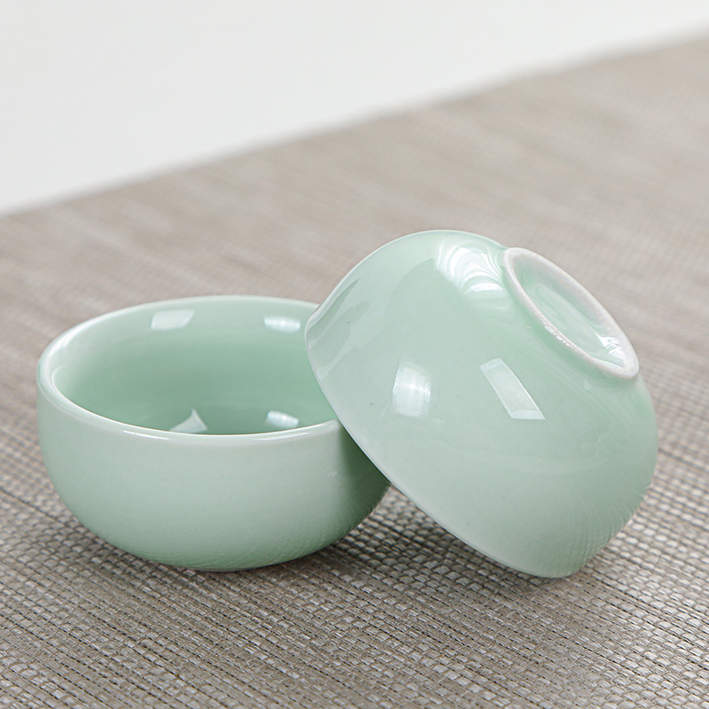 Portable travel tea set celadon small fish set wedding opening real estate gift can be printed Logo