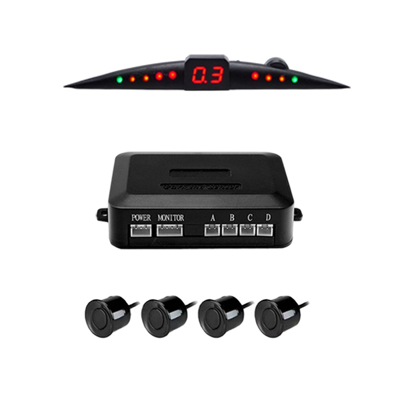 Source Factory Supplies Led Display Distance Beep Broadcast 4-Probe Universal Car Reversing Radar