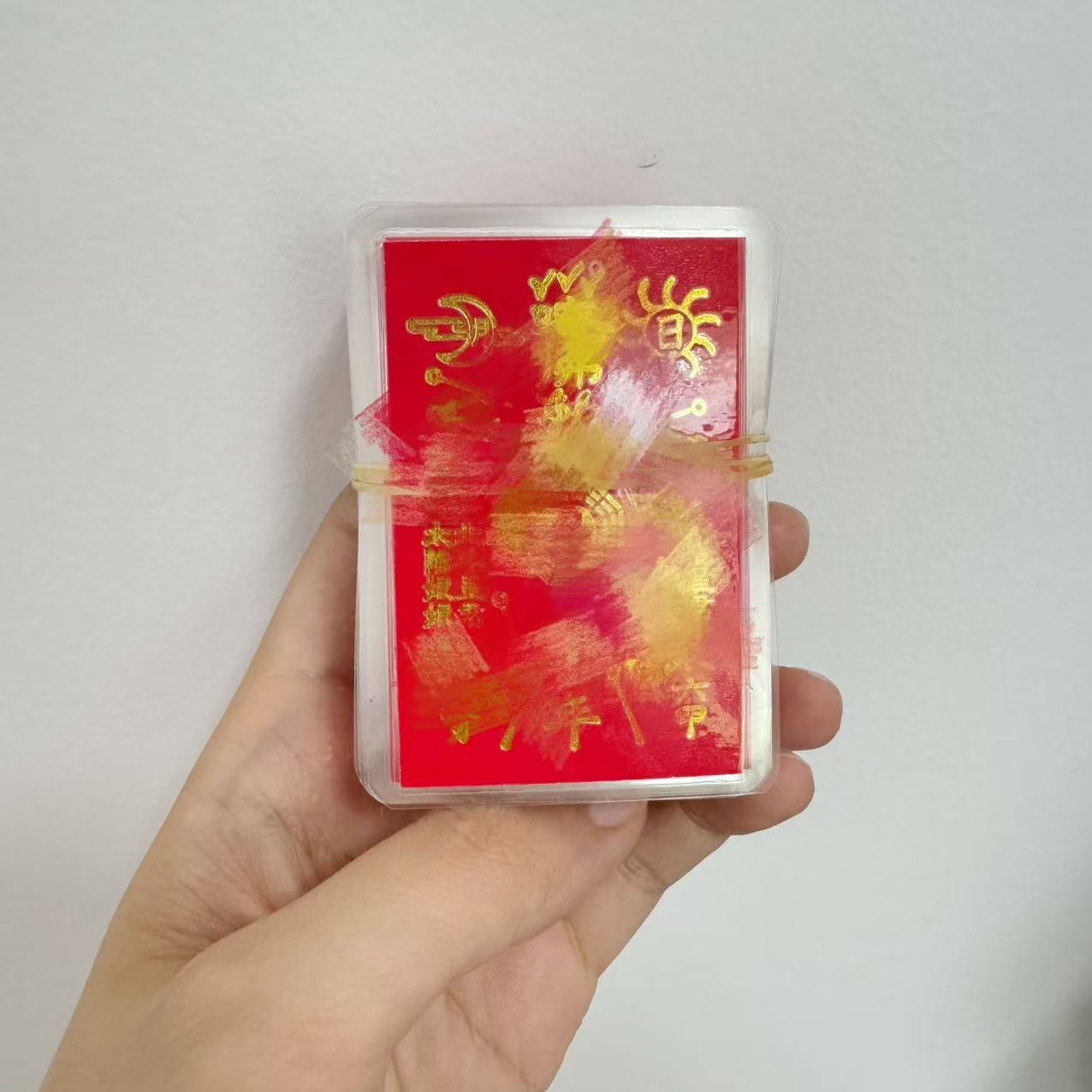 Прямые продажи завода Тай Суй Синьцзюнь Четырехсторонний амулет Пластиковая упаковка Отшлифованный закругленный угол Горячая штамповка Четырехсторонняя карта Тай Суй