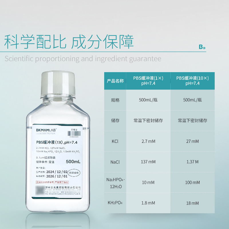 Beekman Bio Pbs Buffer 1X10X Ph7.4 Phosphate Buffer Buffer Salt Solution 500ml