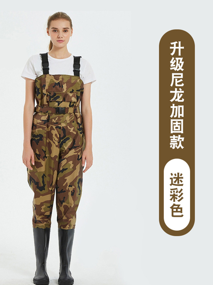 Half-length Breathable Water Pants Waterproof and Ultra-light Army Green-resistant Water Pants Full-body Rain Boots Wading Pants Nylon