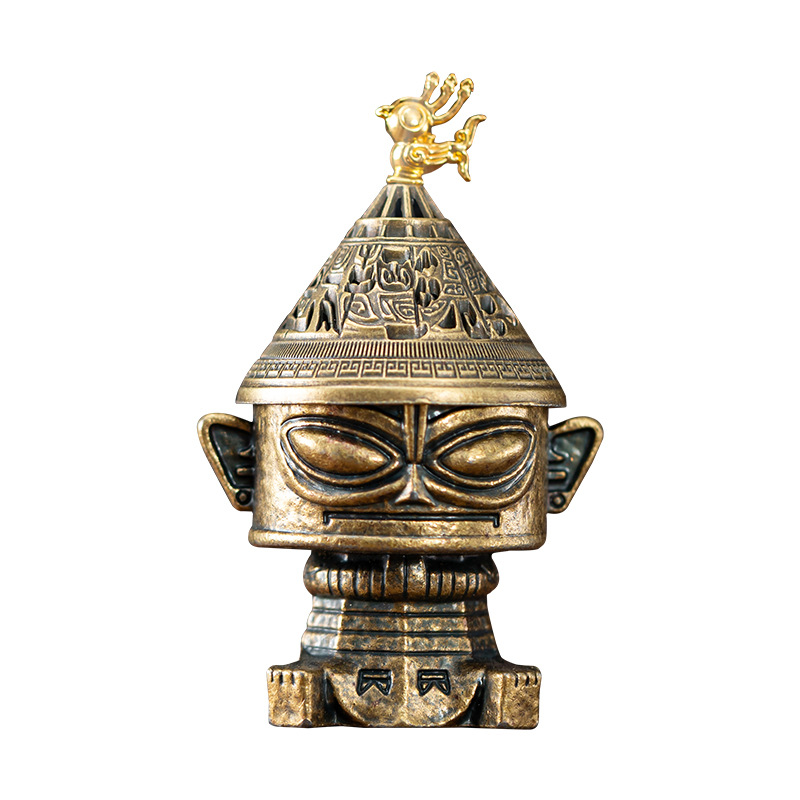Popular Sanxingdui Alloy Incense Burner Sandalwood Goose Pear Incense Tea Ceremony Incense Burner Household Incense Powder Tool