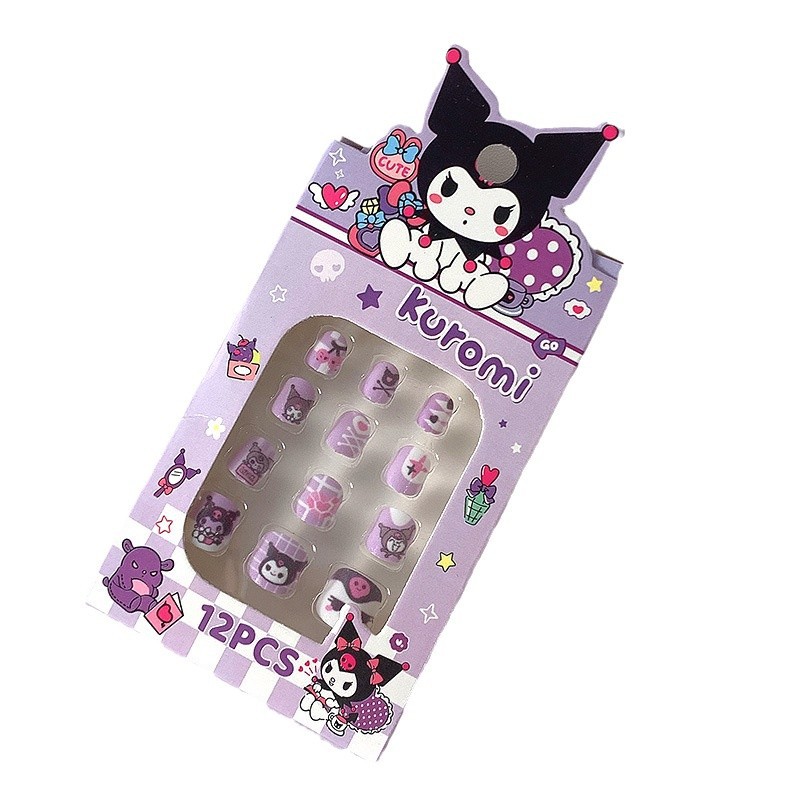 Kulomi Children's Nail Stickers Girl's Funny Nail Stickers Detachable Girl's Nail Stickers Sweet Cute Dressing Armor