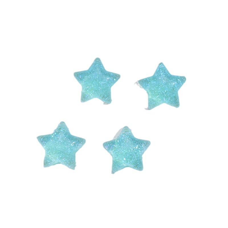 New luminous mocha star nail jewelry wear nail sticking Diamond five-pointed star diy clothing phone case headdress