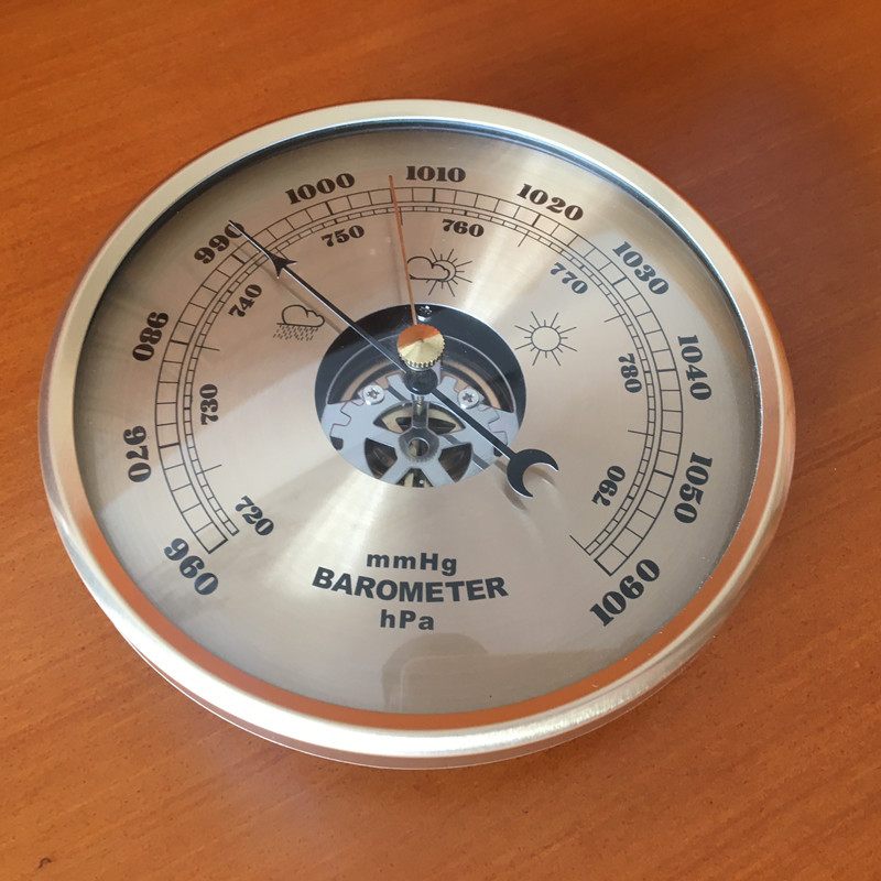 Пустая перспективная механическая автоматическая вакуумная мембранная коробка, металлическая медная коробка, безжидкостный барометр, домашняя метеостанция