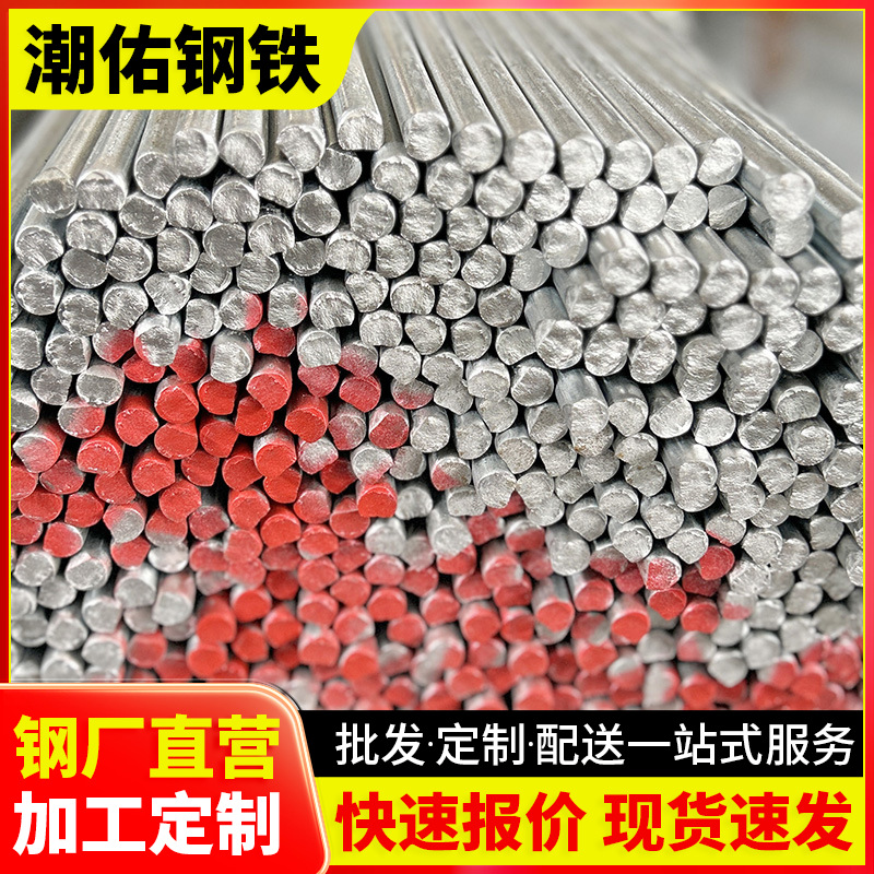 Factory Wholesale Q235B Hot-Dip Galvanized Solid Round Steel 10mm Grounding Round Steel Steel Bar for Rail Transit Can Be Cut to Zero