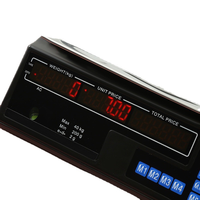 Foreign Trade 209 Electronic Pricing Scale Commercial English 40kg Electronic Scale Material Fruit Platform Scale Wholesale High Precision