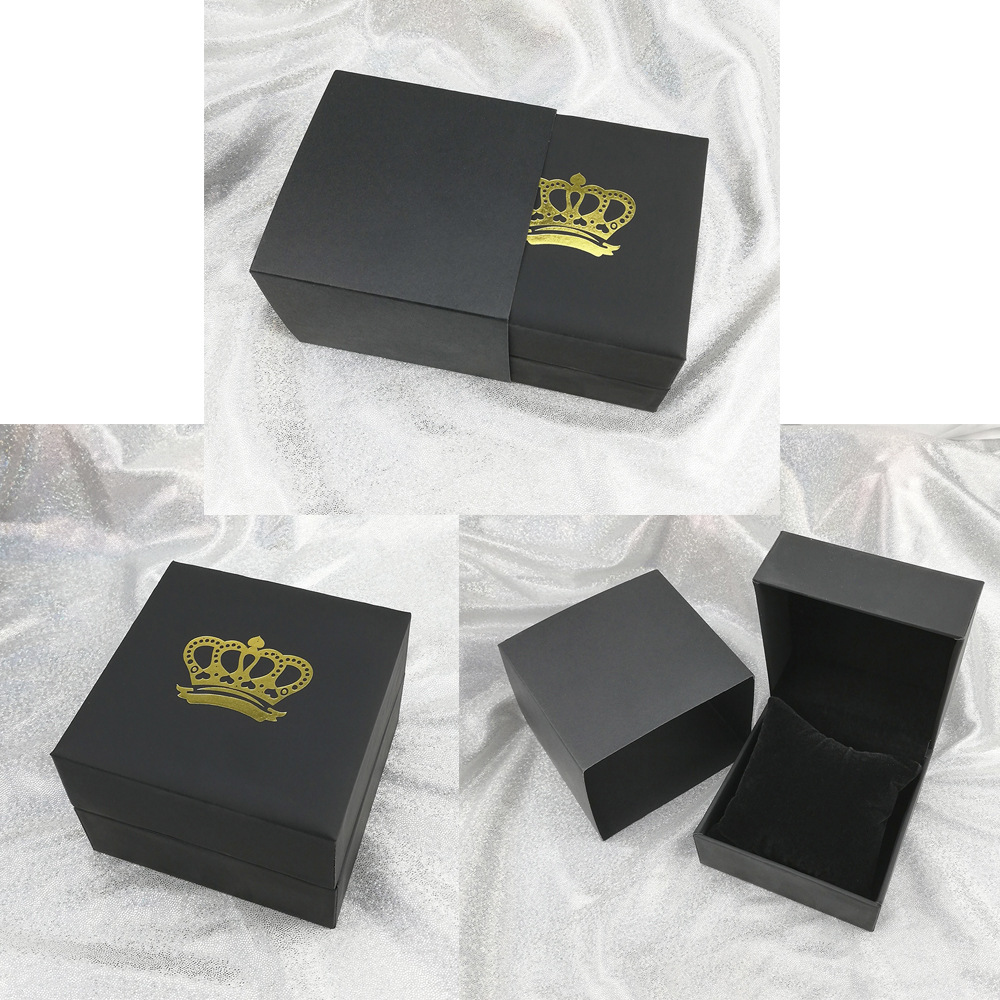 Collection watch box wholesale multi-style shape PU heaven and earth cover watch flip lining small pillow watch box