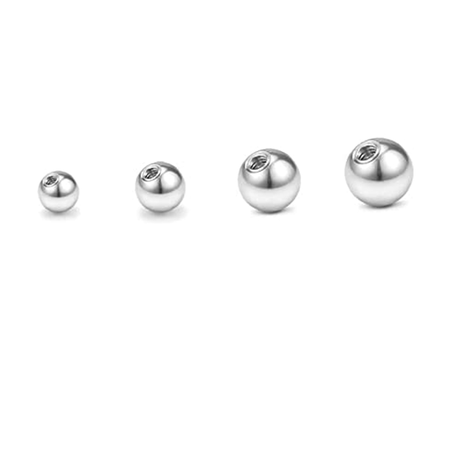 Cross-Border Stainless Steel Internal Thread Ball Nose Nail Lip Nail Eyebrow Nail Ear Nail Replacement Ball Spare Ball Body Piercing